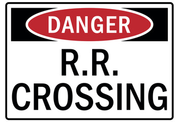 Railroad warning sign