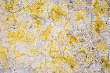 Sulfur in the Stefanos crater on Nisyros island in Greece