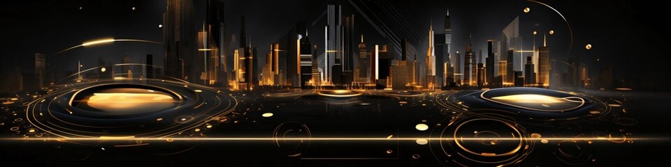 Fototapeta na wymiar Digital illustration of city in abstract background. Futuristic city concept.