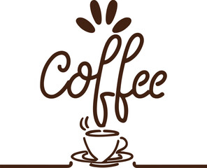 cup of coffee with beans