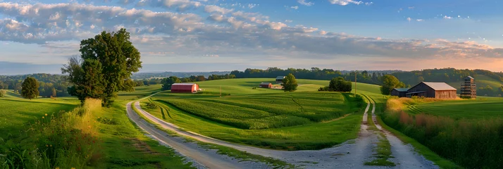 Fotobehang Scenic View of Expansive Ohio Farmland Real Estate for Sale © Gordon