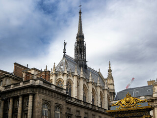 View of the Sainte-Chapelle in Paris