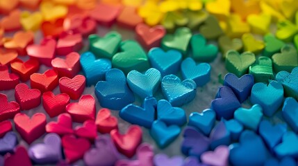 Fototapeta na wymiar Rainbow Heart of Inclusivity