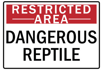Snake warning sign dangerous reptile