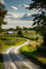 Fototapeta na wymiar Scenic View of Expansive Ohio Farmland Real Estate for Sale