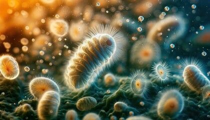Microbes in Aquatic Habitat Digital Art