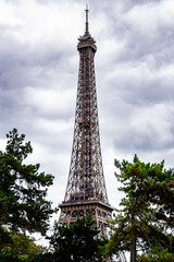 Daytime view of the Eiffel Tower in Paris