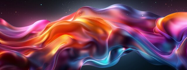 Abstract clean smooth colorful waves background