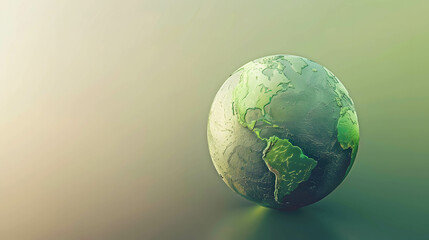 The green globe represents green energy and renewable energy, giving importance to the environment and solving global warming problems