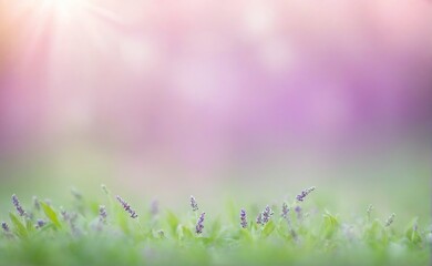 Abstract blur bokeh banner background, Lavender purple and sage green bokeh background, copy space