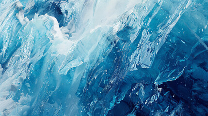Vibrant blue colored toe of the Aialik glacier at Kena - Powered by Adobe
