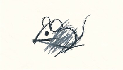 Simple Mouse Sketch with Minimal Lines