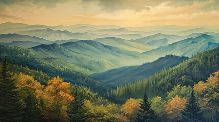 View of the Smoky Mountains