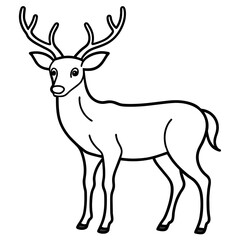       Deer  vector illustration style.
