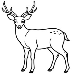       Deer  vector illustration style.
