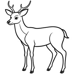       Deer  vector illustration style.
