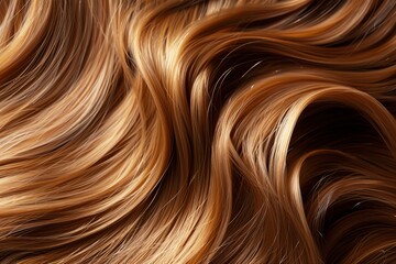 Gorgeous caramel honey hair background showcasing healthy, smooth, shiny texture for commercial use