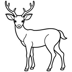       Deer  vector illustration style.
