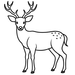       Deer  vector illustration style.
