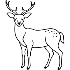       Deer  vector illustration style.

