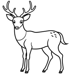       Deer  vector illustration style.
