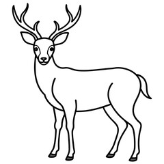       Deer  vector illustration style.
