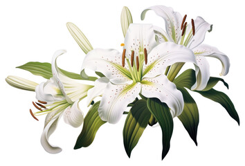 PNG Flower plant white lily - obrazy, fototapety, plakaty