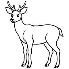       Deer  vector illustration style.
