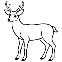       Deer  vector illustration style.
