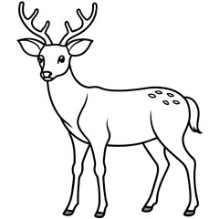       Deer  vector illustration style.
