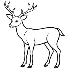       Deer vector illustration style.
