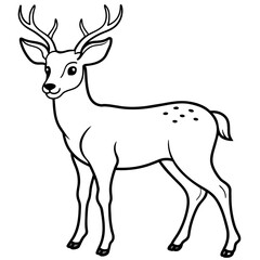       Deer vector illustration style.
