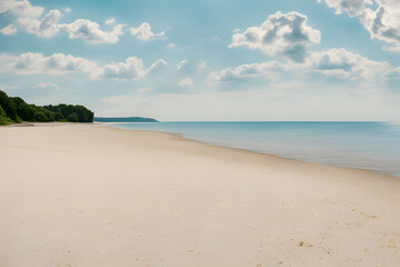 Obraz premium a beach on a summer day generative ai