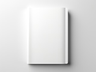 Fototapeta premium close view of a white book template on an isolated background