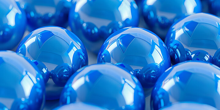 Blue balls on white HD 8K wallpaper Stock Photographic Image AI-generated Image