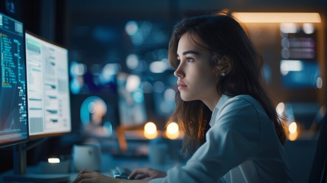 Professional Development programmer working in programming website a software and coding technology, writing codes and data code, Programming with HTML