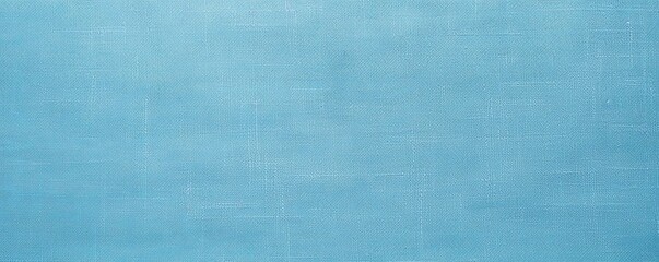 Sky Blue canvas texture background, top view. Simple and clean wallpaper with copy space area for text or design