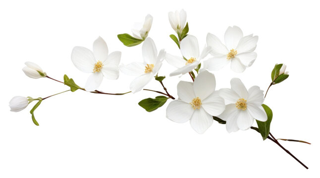 Fototapeta PNG White flowers and buds blossom petal plant
