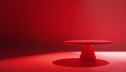 Fototapeta premium Abstract red studio background for product presentation.