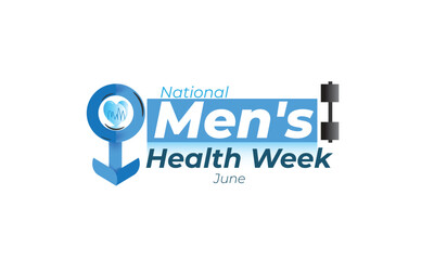 Men's health week. background, banner, card, poster, template. Vector illustration.