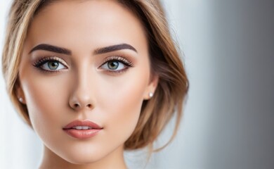 Fototapeta premium Close up portrait of a beautiful woman