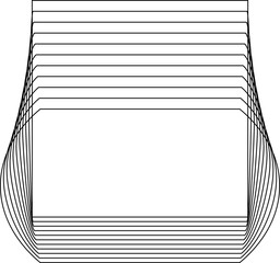 Square blended line border design template. Technology element - obrazy, fototapety, plakaty