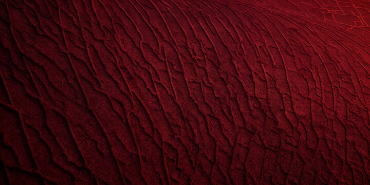 Zinnoberrote Sandwellen &ndash; Texturenspiel der Natur