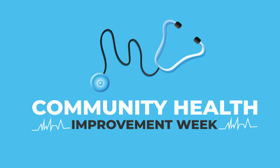 Community health improvement week. background, banner, card, poster, template. Vector illustration.