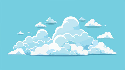 Blue and white clouds. Cloud computing storage   - obrazy, fototapety, plakaty