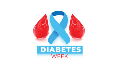 Diabetes Week. background, banner, card, poster, template. Vector illustration.