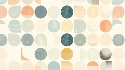 Many circles in neutrals on white  - 785522788