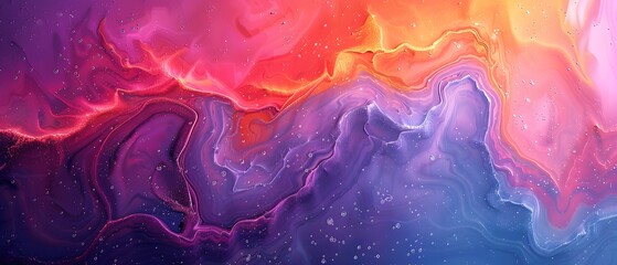 Fluid Abstract Art with Colorful Wavy Patterns
