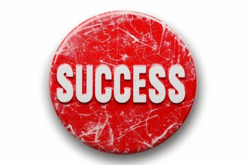 Modern design of a success button with bold text  success  isolated on a clean white background