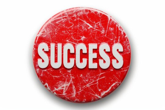 Modern design of a success button with bold text  success  isolated on a clean white background